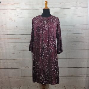 Nordstrom Signature Floral Print Silk Stretch Dress Size 14 NWT